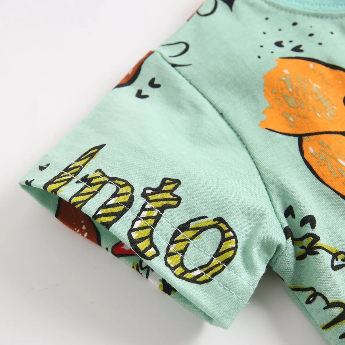 Cartoon Boys Summer Cotton Outfit Set