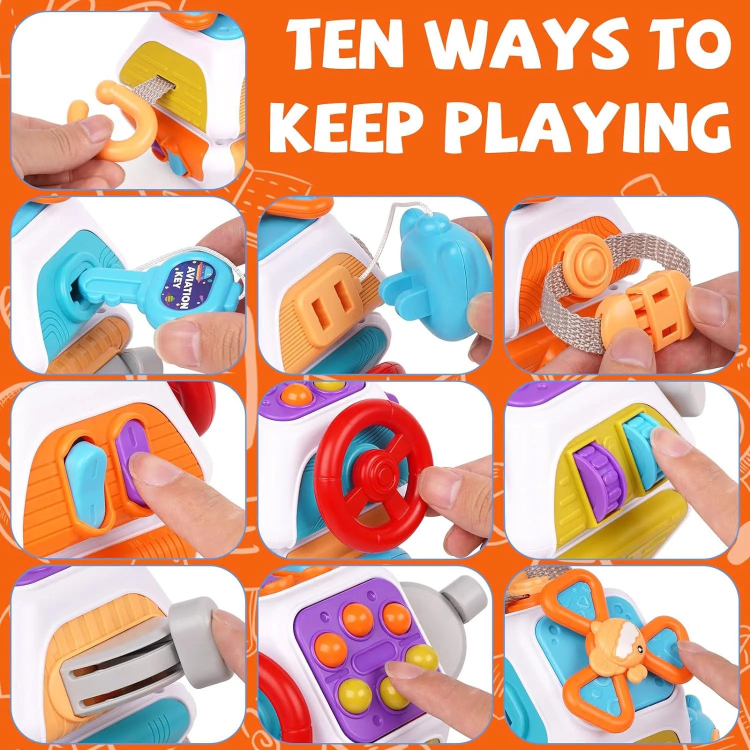 Montessori Busy Cube Sensory Toy