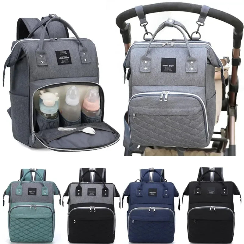 Large Capacity Mommy Diaper Bag with Stroller Straps and Changing Mat