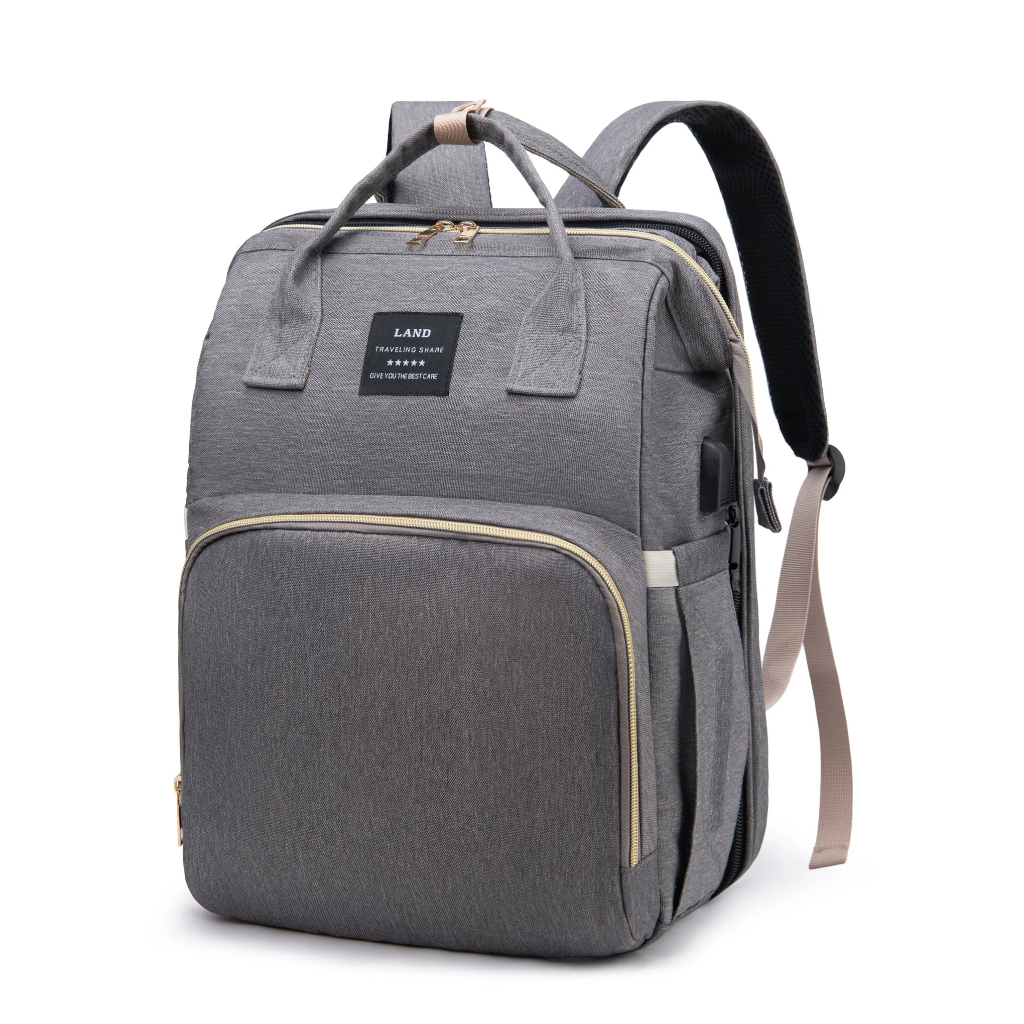 Lightweight Portable Mommy Bag with Foldable Crib