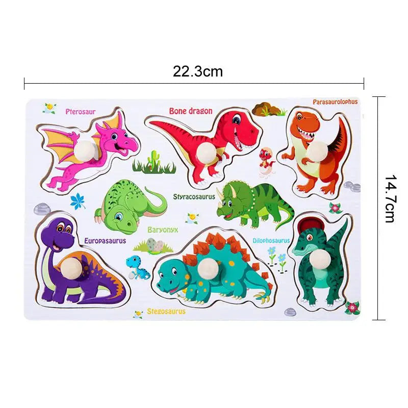 Montessori Wooden 3D Puzzle Boards – Educational Baby Toys