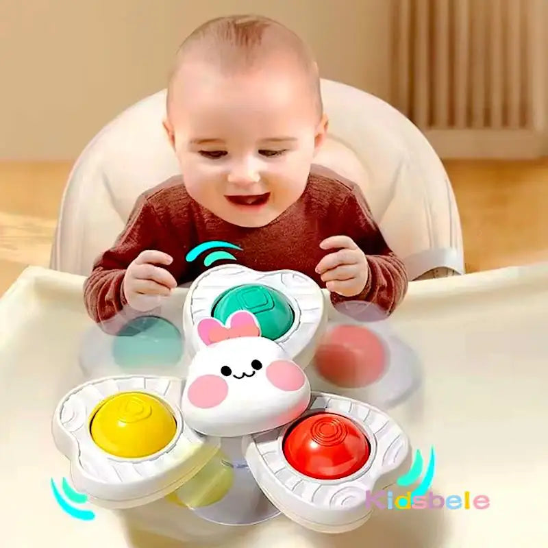 Baby Suction Cup Fidget Spinner Toys – 3 Pack Sensory Stress Relief for Infants