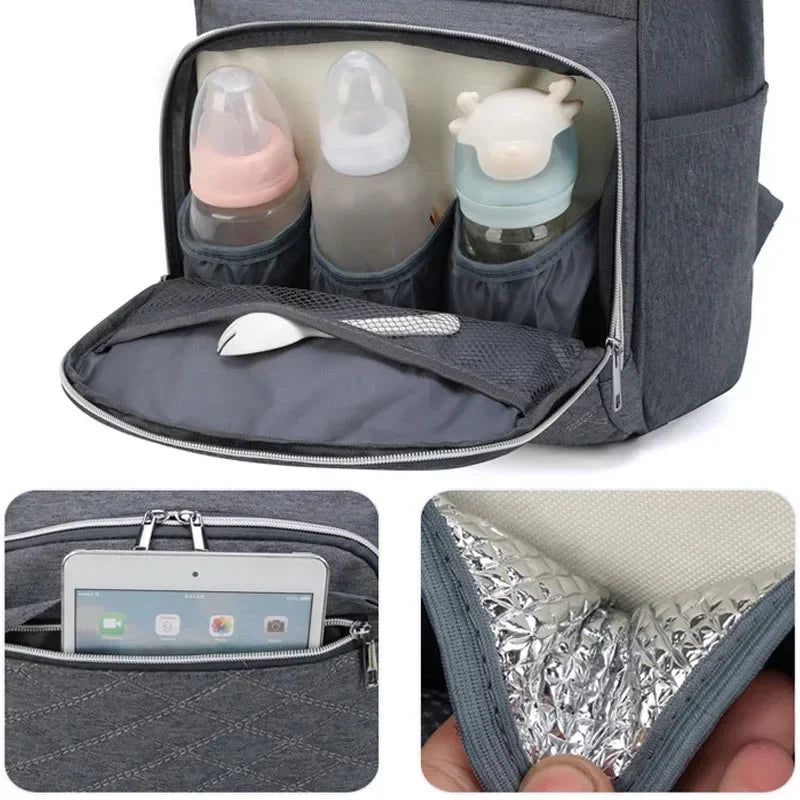 Large Capacity Mommy Diaper Bag with Stroller Straps and Changing Mat
