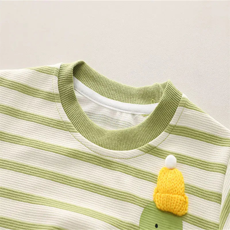 Toddler Boys Dinosaur Tracksuit – Long Sleeve Cartoon Set