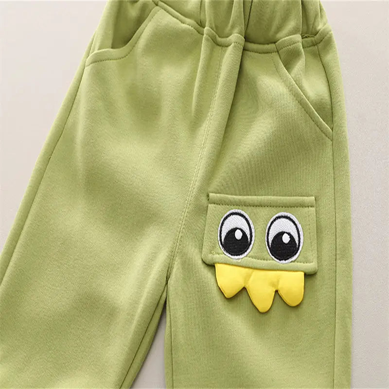 Toddler Boys Dinosaur Tracksuit – Long Sleeve Cartoon Set