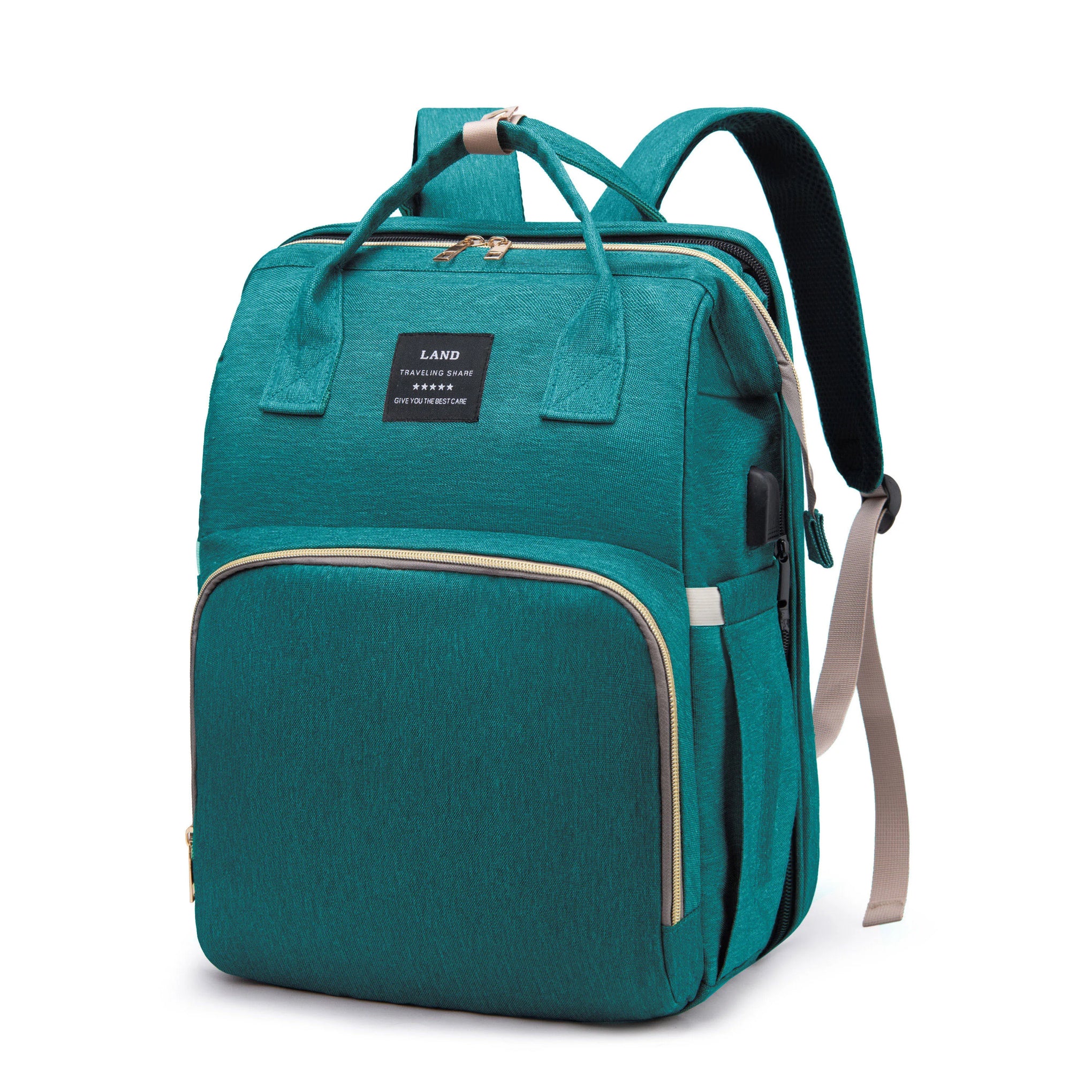 Lightweight Portable Mommy Bag with Foldable Crib