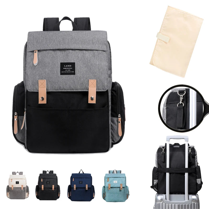 LAND Large Capacity Mommy Diaper Backpack