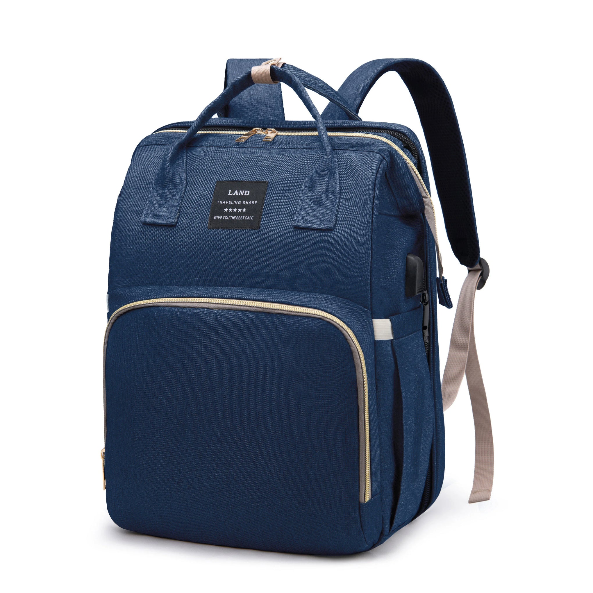 Lightweight Portable Mommy Bag with Foldable Crib