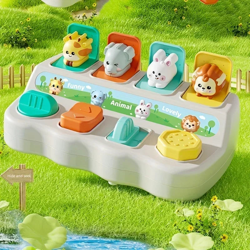 Montessori Pop-Up Animal Toy – Interactive Learning Play Box