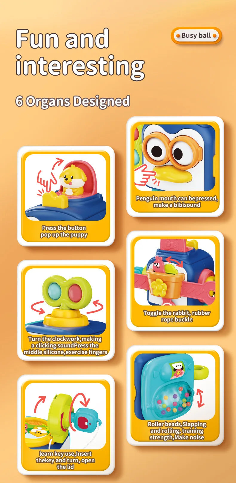 Montessori Busy Cube Sensory Toy
