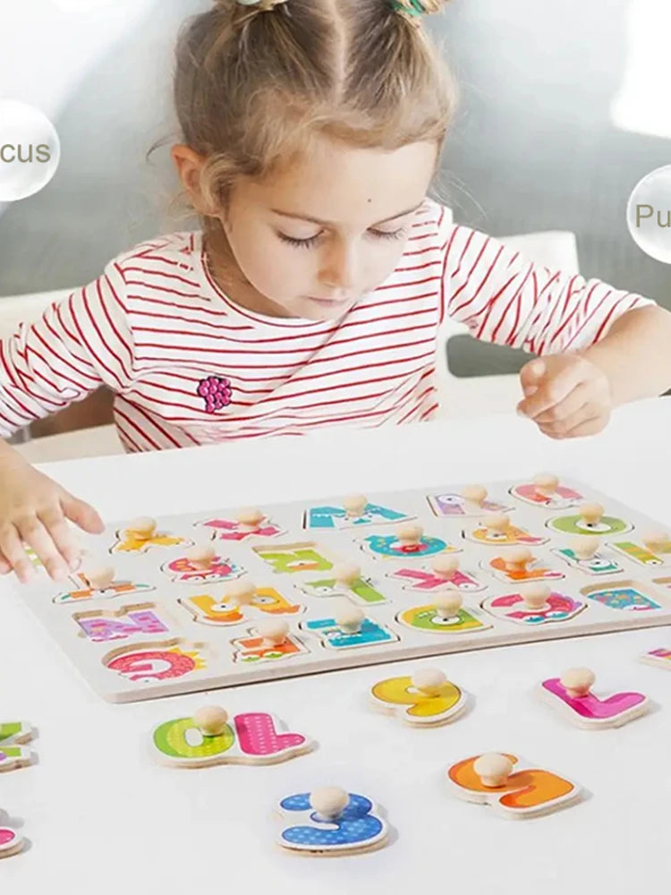Montessori Wooden 3D Puzzle Boards – Educational Baby Toys