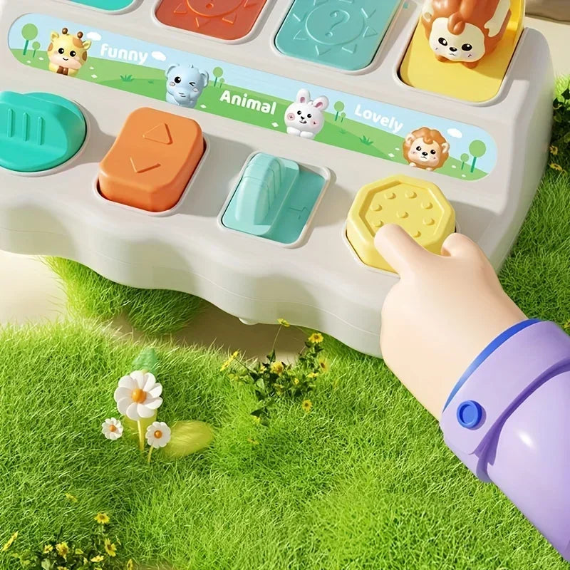 Montessori Pop-Up Animal Toy – Interactive Learning Play Box
