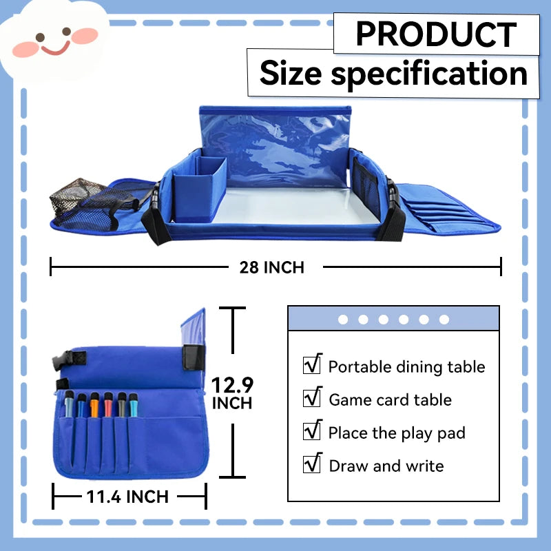 Kids Travel Tray for Car and Road Trips