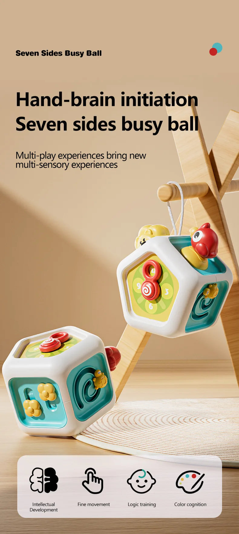 Montessori Busy Cube Sensory Toy