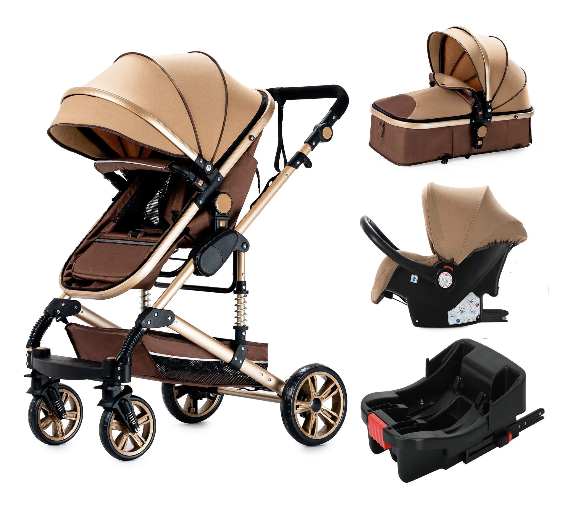 3-in-1 Baby Stroller with Car Seat & Crib – Lightweight Travel System
