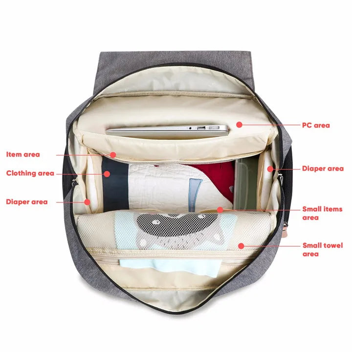 LAND Large Capacity Mommy Diaper Backpack