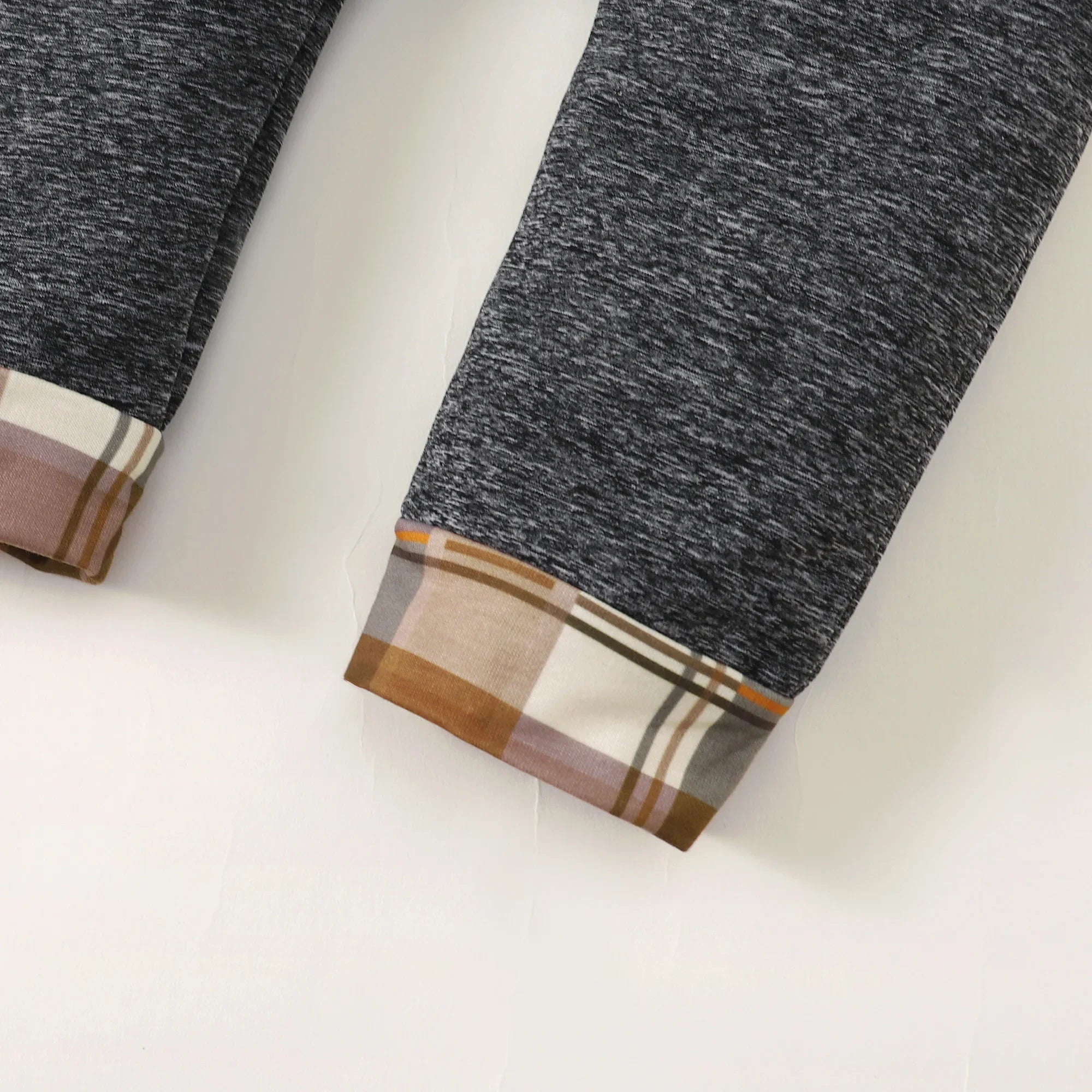 Toddler Boys Winter Plaid Hoodie & Pants Set – 2PCS Outfit