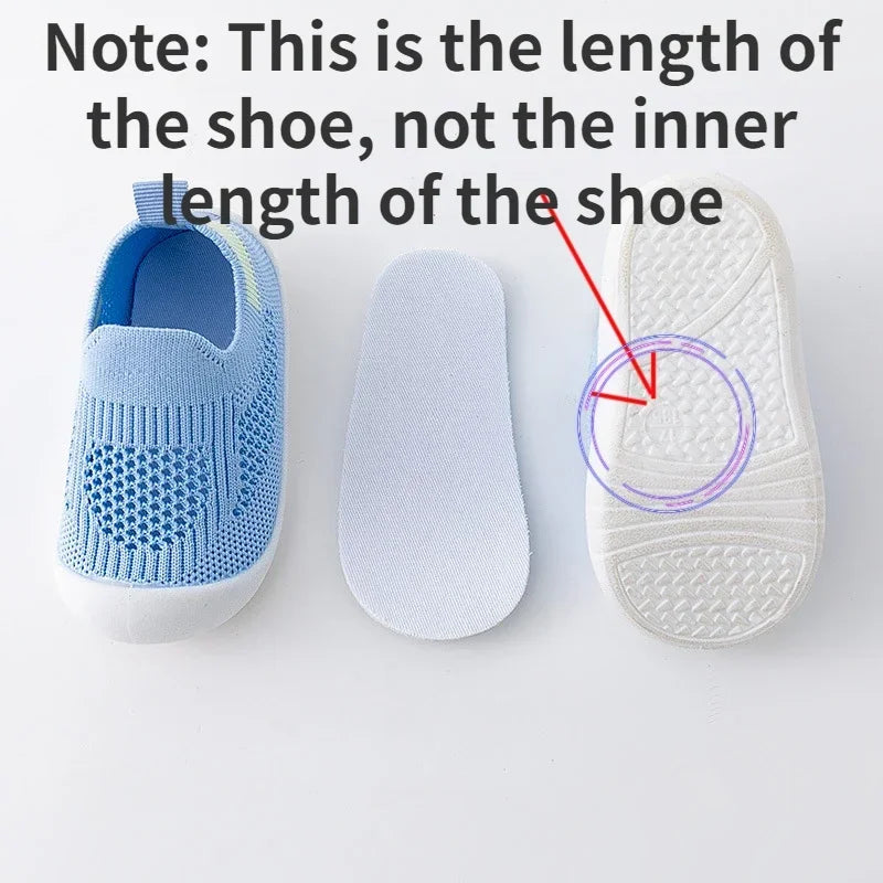 Toddler Breathable Knitted Slip-On Sneakers – Soft Non-Slip Kids Shoes