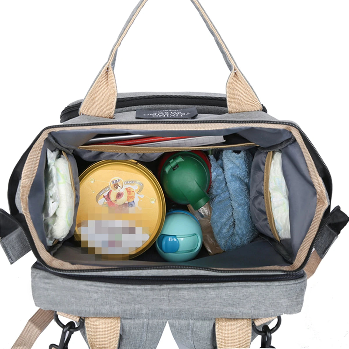 Lightweight Folding Mommy Backpack with Portable Crib