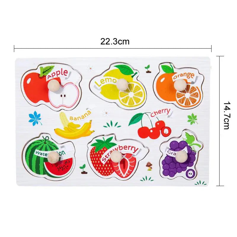 Montessori Wooden 3D Puzzle Boards – Educational Baby Toys