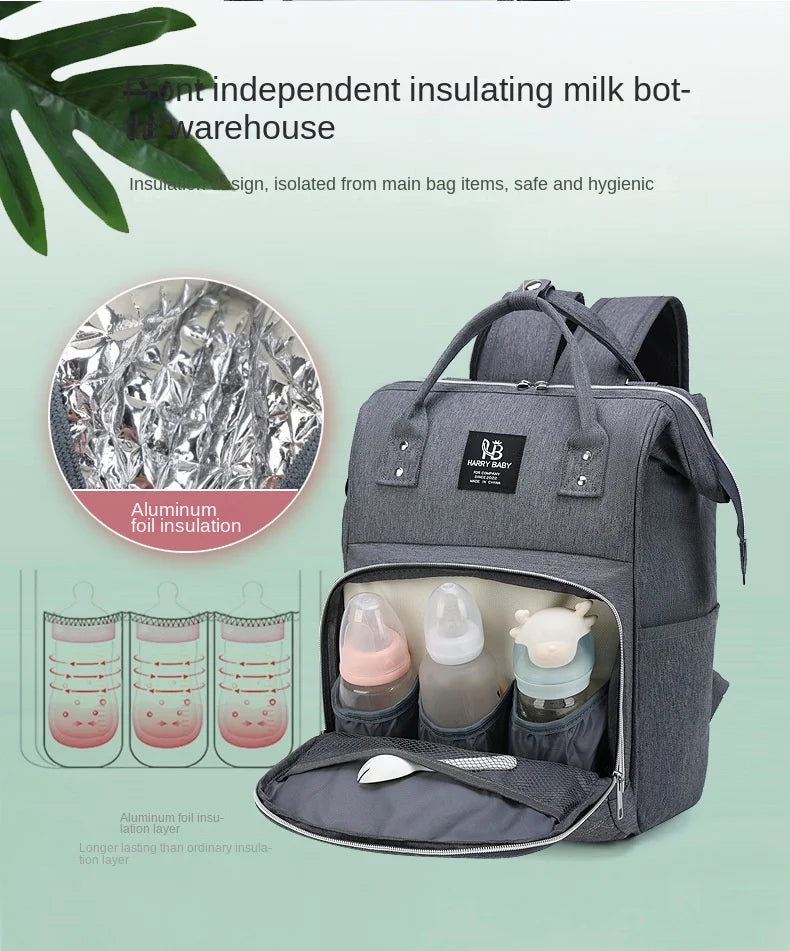 Large Capacity Mommy Diaper Bag with Stroller Straps and Changing Mat