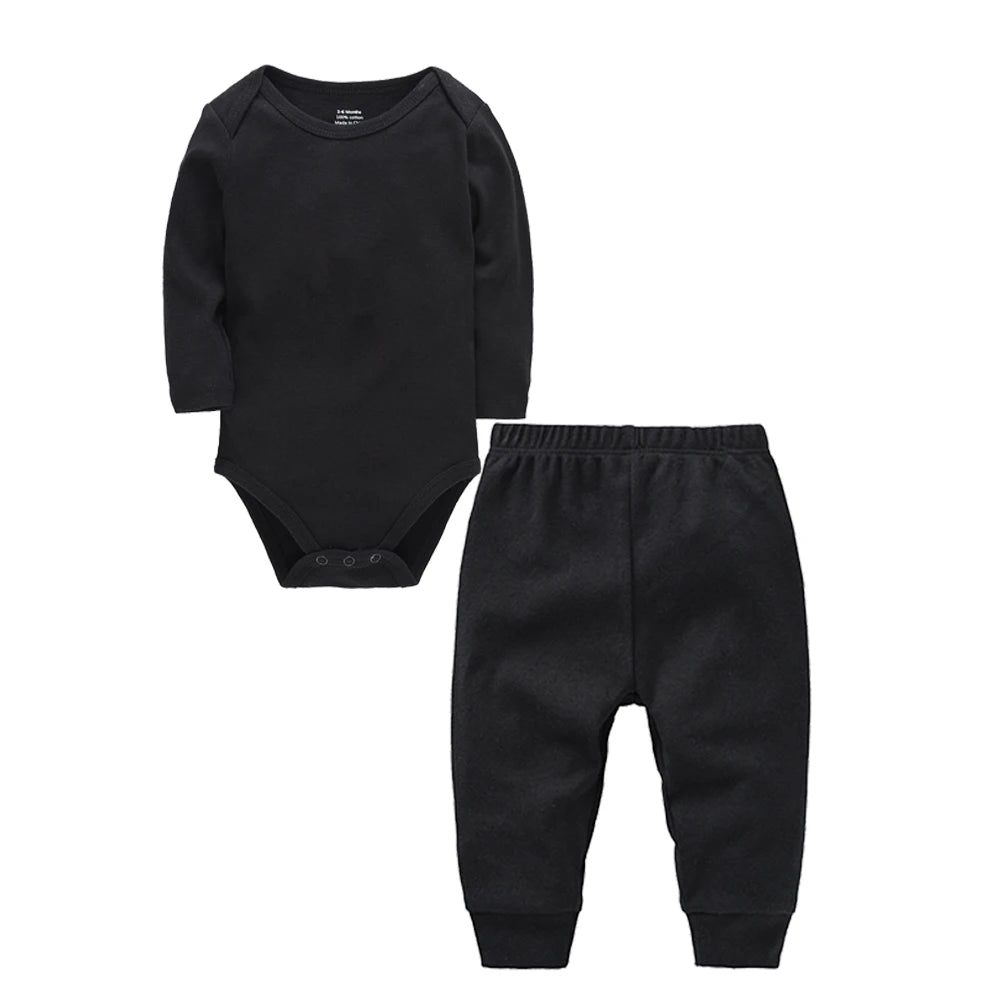 2Pcs Cotton Baby Romper and Pants Set