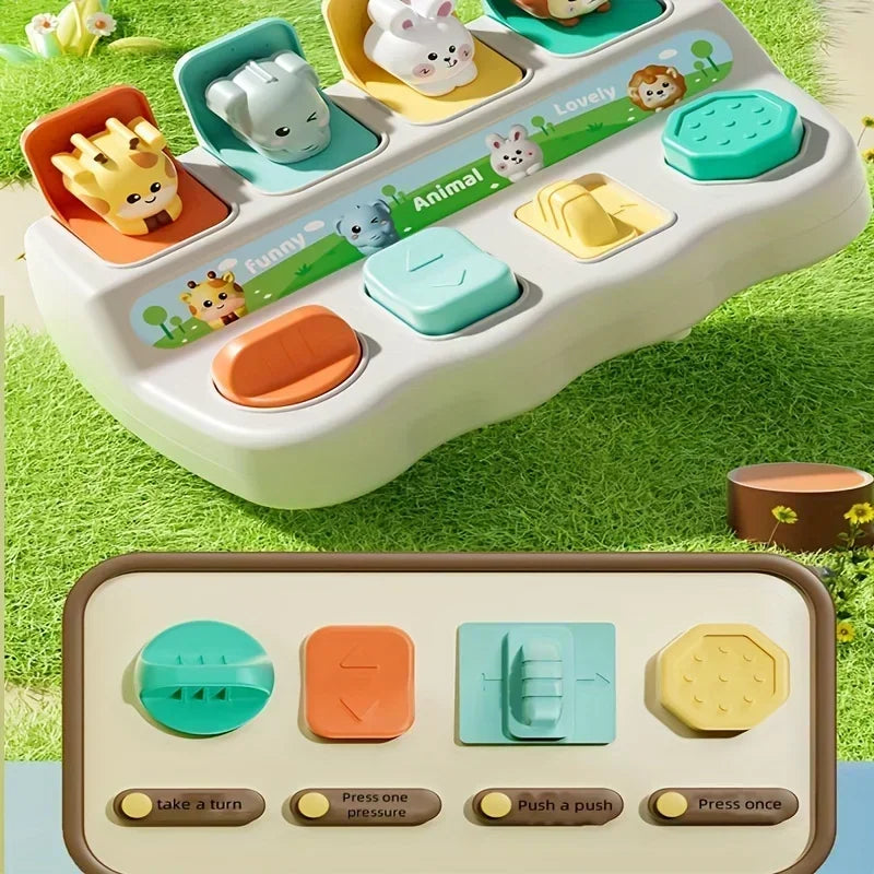 Montessori Pop-Up Animal Toy – Interactive Learning Play Box