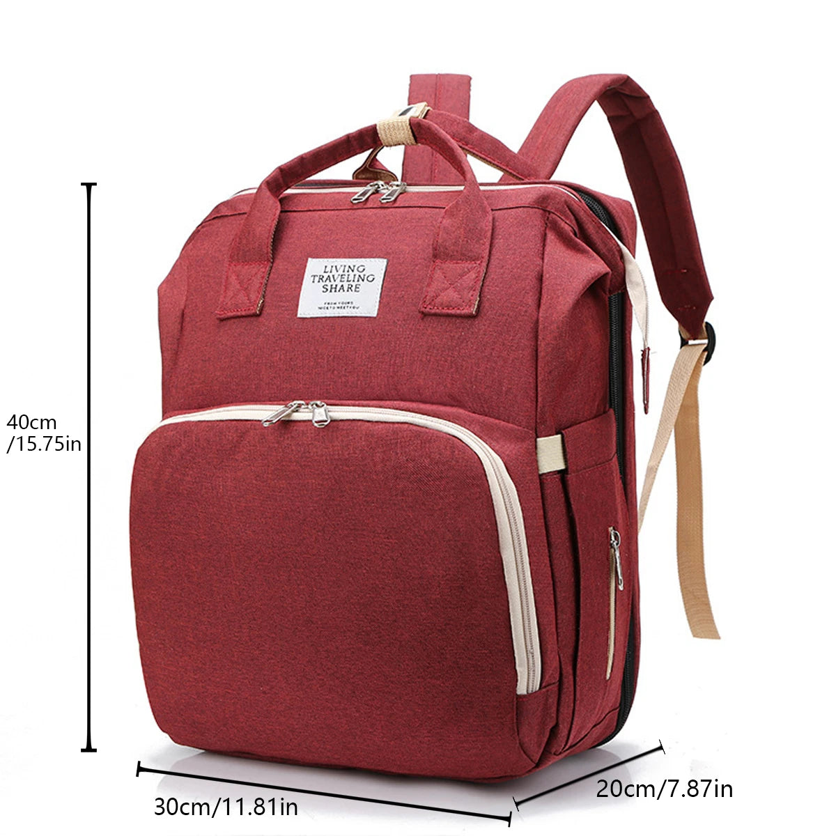 Lightweight Folding Mommy Backpack with Portable Crib