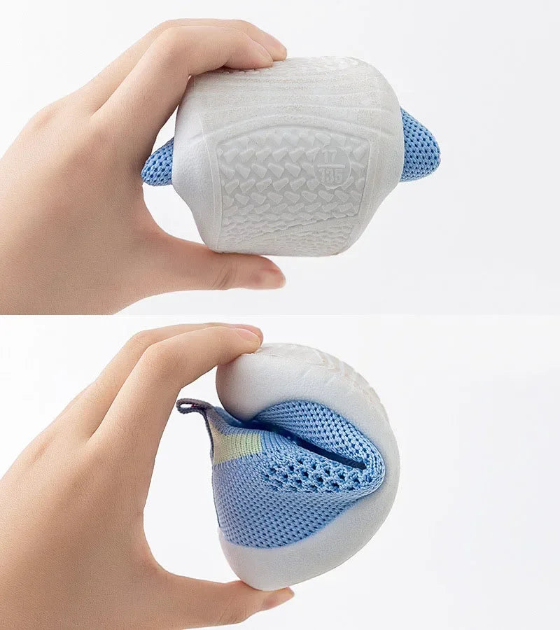 Toddler Breathable Knitted Slip-On Sneakers – Soft Non-Slip Kids Shoes