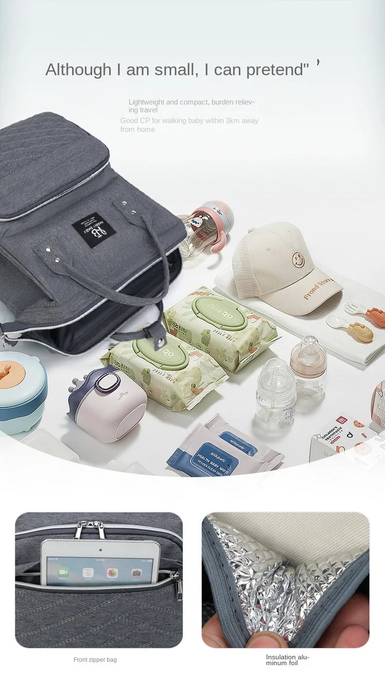 Large Capacity Mommy Diaper Bag with Stroller Straps and Changing Mat